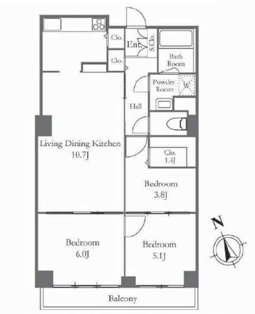 リバーシティ21新川の物件間取画像